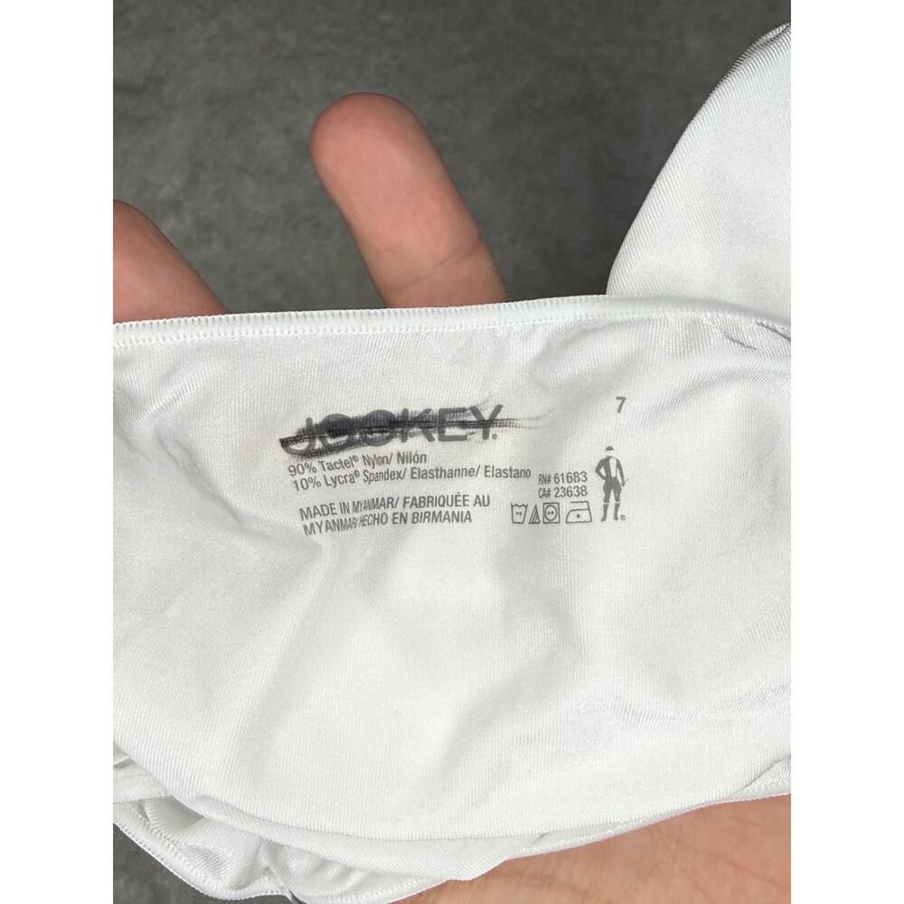 NWT Jockey Seamfree Bikini Panty White Silky Stretch Size Large - Picture 4 of 4